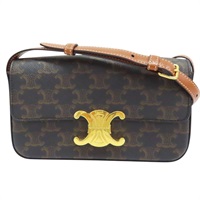 棕色 PVC塗層帆布 肩背包