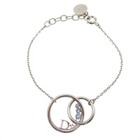 藍色 水鑽 金屬 手鏈【Dior 迪奧】