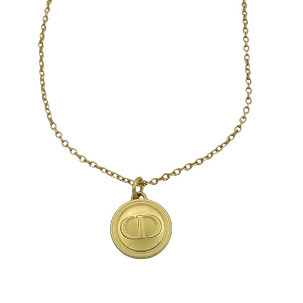 金色鍍金 金幣墜飾 項鍊【Dior 迪奧 】