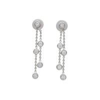 18白K金 鑽石 My First De Beers 5PD 耳環【De Beers】 J2FU22Z00W04