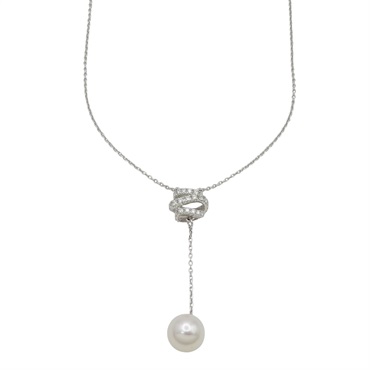 18K白金 鑽石 珍珠墜飾 Day＆Night 項鍊【MIKIMOTO 御木本】 HP05365U