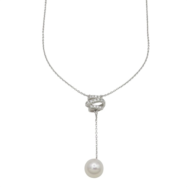 18K白金 鑽石 珍珠墜飾 Day＆Night 項鍊【MIKIMOTO 御木本】 HP05365U