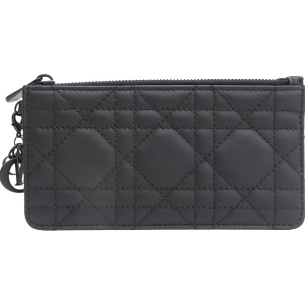 黑色牛皮 Lady Dior 零錢包 名片夾【Dior 迪奧】