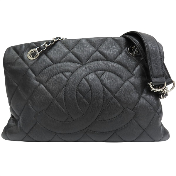 黑色 牛皮 Timeless CC 肩背包 銀釦【CHANEL 香奈兒】 A66871