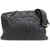 黑色 牛皮 Timeless CC 肩背包 銀釦【CHANEL 香奈兒】 A66871