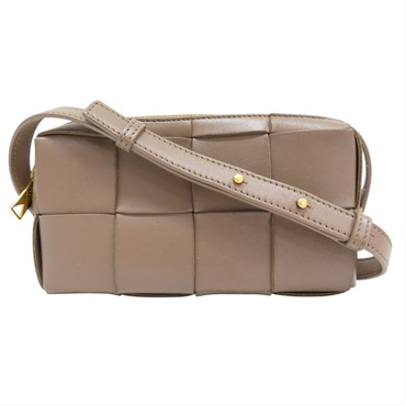 棕色 羊皮 Mini Cassette 相機包 肩背包【BOTTEGA VENETA BV 寶緹嘉】 755031