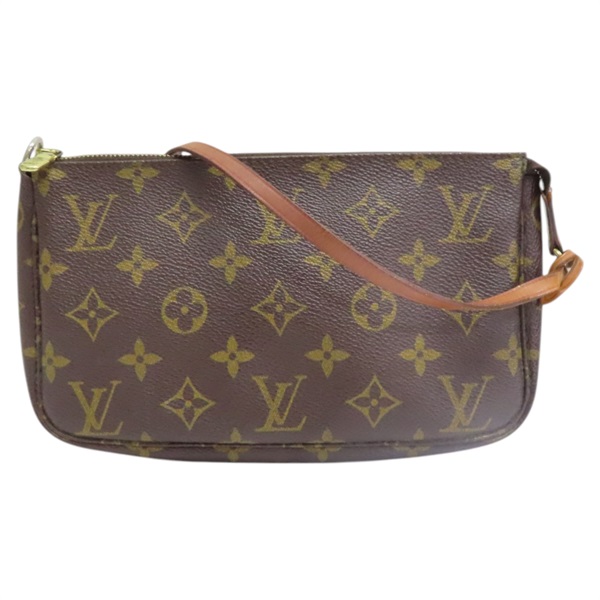棕色 原花 帆布 Pochette Accessoires 手提包【LOUIS VUITTON LV 路易威登】 M51980