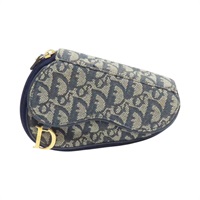 藍色 提花帆布 Saddle Pouch 手拿包 MC1928【Dior 迪奧 】 MC1928
