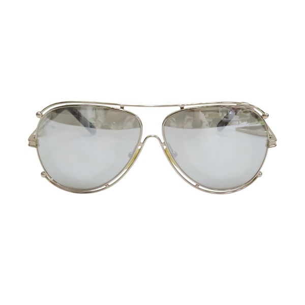 灰色鏡面 鍍金屬框 太陽眼鏡【Chloe 克羅伊】 CE121S