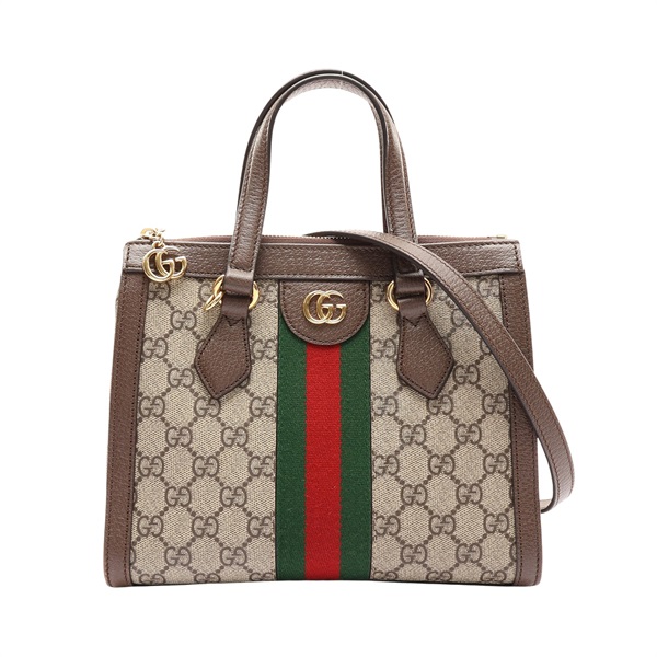 棕色 GG Supreme 帆布 牛皮 Ophidia Small Tote 兩用包【GUCCI 古馳】 547551