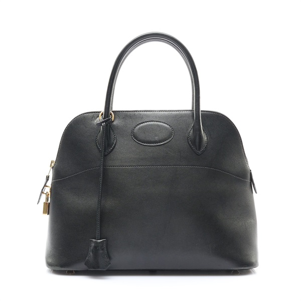 BOLIDE 31 Veau Gulliver牛皮 柏莉包 黑色 金釦 〇X刻 手提包 (缺背帶)【HERMES 愛馬仕】