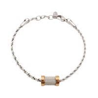 CHARRIOL 夏利豪 BRACELET FOREVER WAVES CHARMS手環 編織不鏽鋼 鍍金 06-104-1139-15
