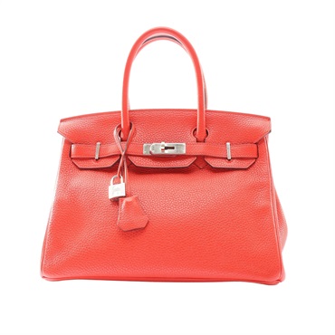 HERMES 愛馬仕 Birkin 30 柏金包 手提包 紅色 TC牛皮 A刻 銀扣