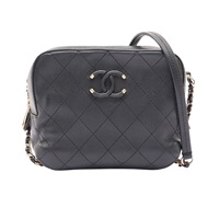 CHANEL 香奈兒 Matelasse Camera 肩背包 黑色 牛皮 無卡 AS0538