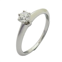 【再降價】Tiffany Setting 0.22CT 鑽石 PT950 鉑金戒指