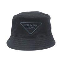 黑色 帆布 漁夫帽 帽子 2HC137【PRADA 普拉達】 2HC137