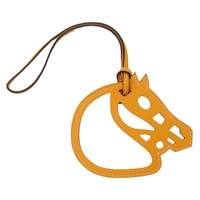 黃色 Swift牛皮 Paddock Cheval Veau 馬頭 吊飾