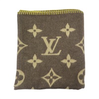 棕色 羊毛 羊絨 Neo Monogram 毛氈 毛毯 M70439【LOUIS VUITTON LV 路易威登】 M70439