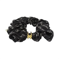 黑色 絲綢 髮圈【CELINE 賽琳】 46Y352SIB.35OB