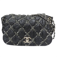 灰黑色 尼龍 鍊帶 肩背包 銀扣