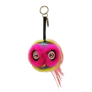 【再降價】粉紅色 黃色 怪獸毛球 吊飾 鑰匙圈 7AR399