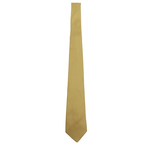 黃色 真絲 LOGO 刺繡 領帶