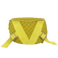 黃色 皮革 帆布 編織 Belt Bag 肩背 胸包 腰包
