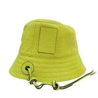 螢光綠 皮革 帽子 K000HB1X04