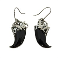 黑色 BLACK LOGO TUSKS EARRINGS 獠牙耳環 垂墜耳環