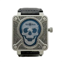 Bell & Ross 柏萊仕 骷髏頭錶盤 BR 01 BURNING SKULL 腕錶 BR0192-SKULL-BURN