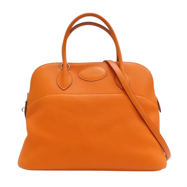 橘色 Togo牛皮 Bolide 35 柏莉包 兩用包 口N刻 銀扣【HERMES 愛馬仕】 口N