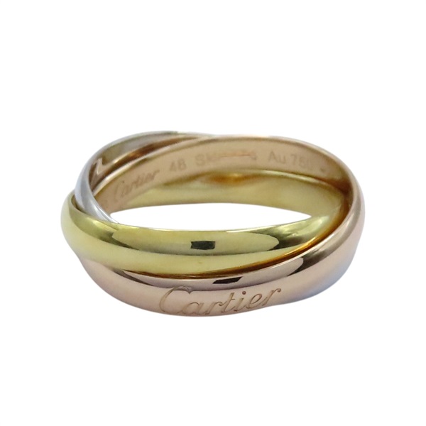 18K 黃金 白金 玫瑰金 Trinity 三環戒 戒指 B42351