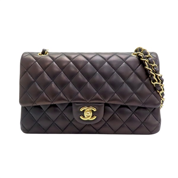 黑色 菱格紋羊皮 CoCo 25 肩背包 染色 A1042