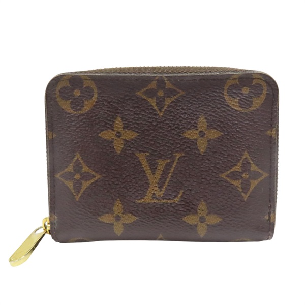 棕色 原花 帆布 Zippy Coin Purse 拉零錢包 M60067