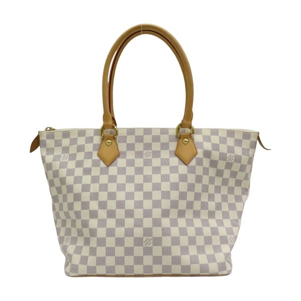 【再降價】白色 棋盤格 塗層帆布 Saleya MM 手提包【LOUIS VUITTON LV 路易威登】 N51185