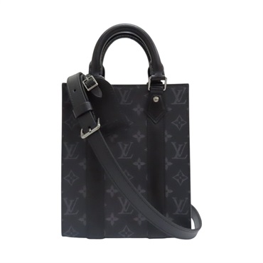 黑色 原花 帆布 Sac Plat Mini 兩用包 M46453