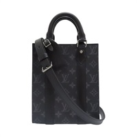 黑色 原花 帆布 Sac Plat Mini 兩用包 M46453
