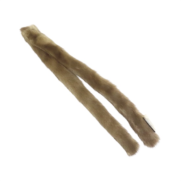 棕色 皮草 圍巾 【PRADA 普拉達】