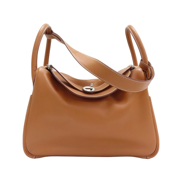 【再降價】金棕色 Swift牛革 Lindy 30 肩背包 □K刻 銀扣【HERMES 愛馬仕】 □K/Gold