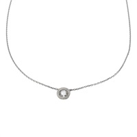 18K 白金 鑽石 項鍊 Diamond 1.5g