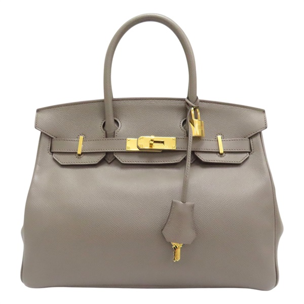 灰色 Epsom 牛皮 Birkin 30 柏金包 手提包 A刻 金扣【HERMES 愛馬仕】 A刻/Etain
