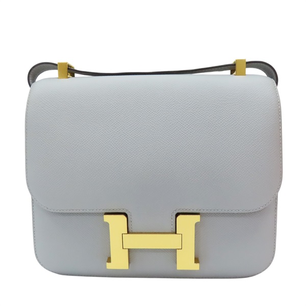 冰川藍 Epsom牛皮 Constance 24 肩背包 C刻 金扣【HERMES 愛馬仕】 C刻/Blue Glacier