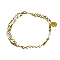 金色珍珠 金幣 腰鍊 掉漆