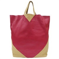 紅色/駝色 牛皮 手提包