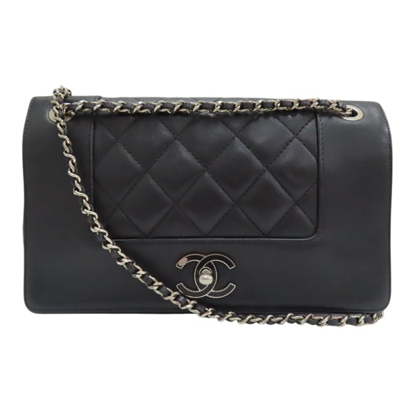 黑色 菱格紋 牛皮 鍊帶 肩背包 無卡 A93084