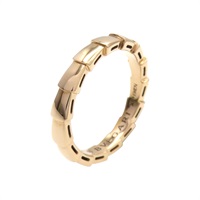 18K玫瑰金 Serpenti Viper 戒指 #60【BVLGARI 寶格麗】