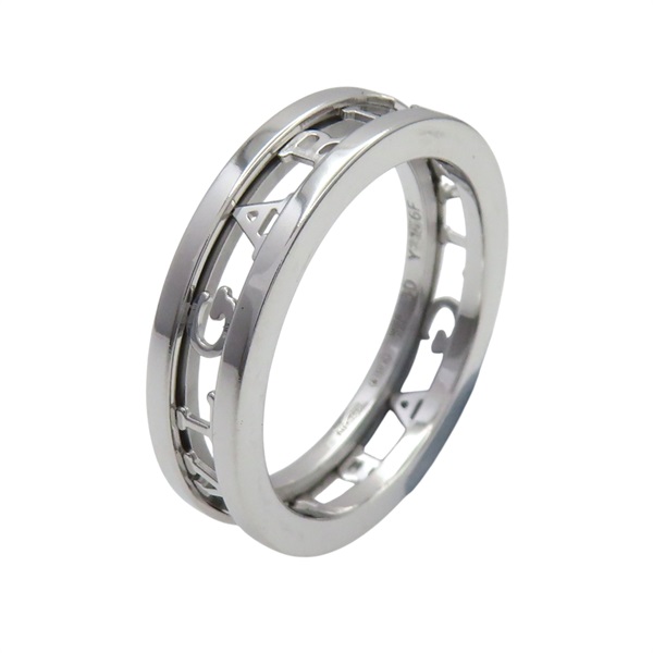 18K白金 縷空 B.zero1 Openwork Logo 戒指 #60【BVLGARI 寶格麗】 359363