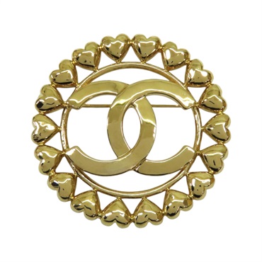 鍍金 愛心 LOGO 胸針 L23