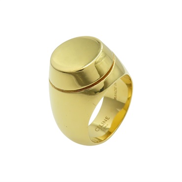 金色 鍍金屬 戒指 #52【CELINE 賽琳】