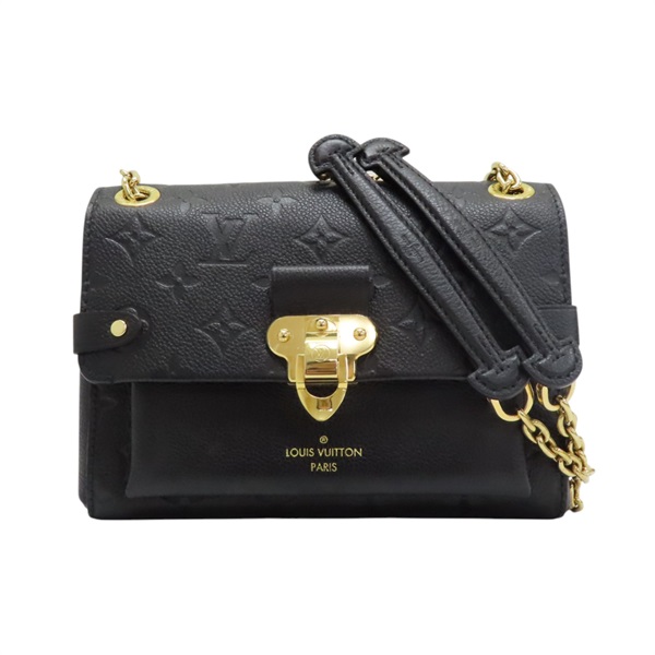 黑色 原花壓紋牛皮 Vavin BB 鍊帶肩背包 M44550